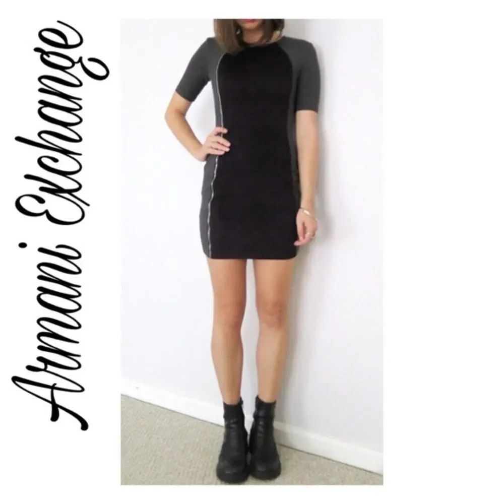 ✨3xHP✨Futuristic Armani Exchange Zipper Mini Dress✨